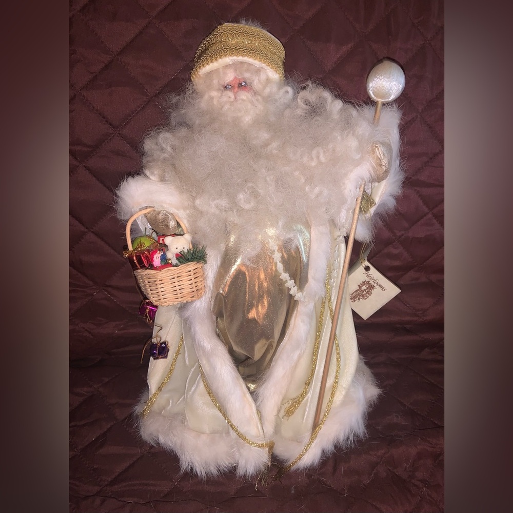 Nancy Beck 1998 Vintage Collectible Father Snow Doll; signed by Nancy Beck